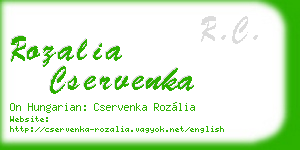 rozalia cservenka business card